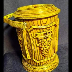Vintage Faux Wood Grain Green Grape Design Ice Wine Bucket Hong Kong